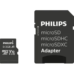 Philips microSDXC 512GB Class 10 U1 UHS-I με αντάπτορα