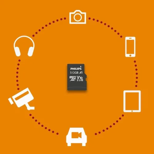 Philips microSDXC 512GB Class 10 U1 UHS-I με αντάπτορα