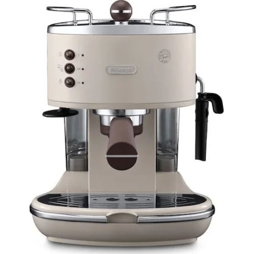 De'Longhi Icona Vintage Μηχανή Espresso 1100W Πίεσης 15bar Λευκή