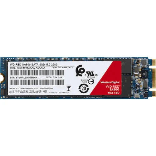 Western Digital Red SA500 SSD 1TB M.2 SATA IIIΚωδικός: WDS100T1R0B