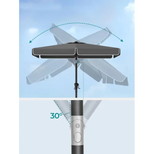 Ομπρέλα Δαπέδου Τετράγωνη Μεταλλική Γκρι 1.5x1.5mΚωδικός: GPU048G01