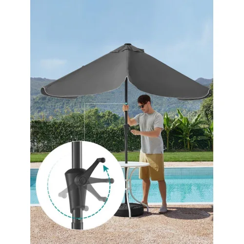 Ομπρέλα Δαπέδου Τετράγωνη Μεταλλική Γκρι 1.5x1.5mΚωδικός: GPU048G01