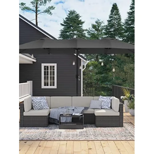 Ομπρέλα Δαπέδου Αλουμινίου Γκρι με Βάση Στήριξης 4.6x2.7mΚωδικός: GPU36GY