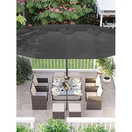 Ομπρέλα Δαπέδου Αλουμινίου Γκρι με Βάση Στήριξης 4.6x2.7mΚωδικός: GPU36GY