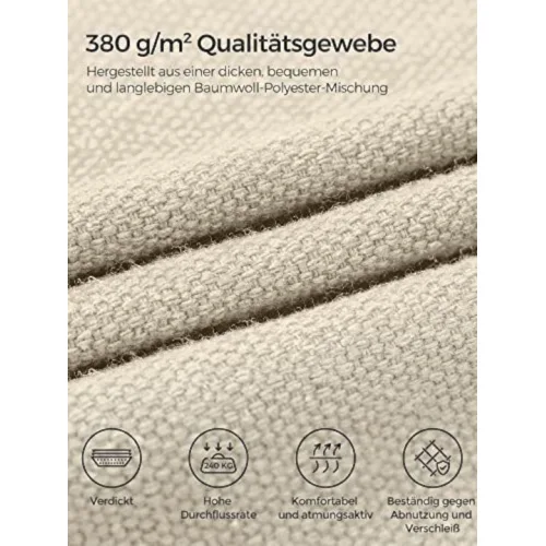 Songmics Αιώρα Διπλή Υφασμάτινη με Βάση Μαύρη 210x150εκ.