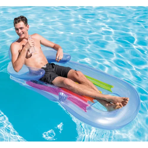 Mattress Sunbathing Swimming Chair 2in1 King Cool 160 X 85cm Intex 58802 SilverΚωδικός: 58802