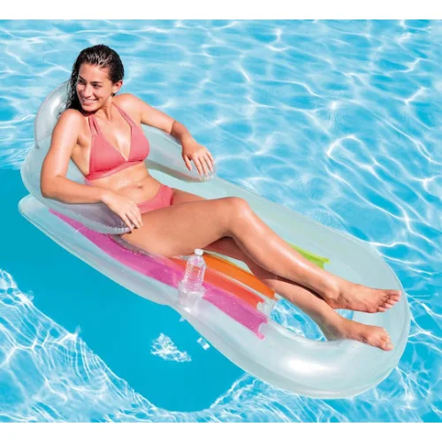 Mattress Sunbathing Swimming Chair 2in1 King Cool 160 X 85cm Intex 58802 SilverΚωδικός: 58802