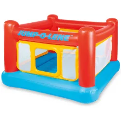 Intex Φουσκωτό Κάστρο με Τραμπολίνο Φουσκωτό Κάστρο με Τραμπολίνο 174x174x112εκ. για 3-6 Ετών Κόκκινο