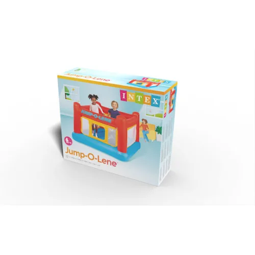 Intex Φουσκωτό Κάστρο με Τραμπολίνο Φουσκωτό Κάστρο με Τραμπολίνο 174x174x112εκ. για 3-6 Ετών Κόκκινο