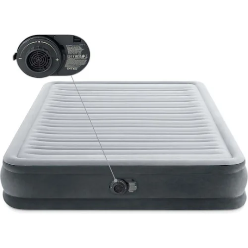 Intex Φουσκωτό Στρώμα Ύπνου Διπλό με Ενσωματωμένη Ηλεκτρική Αντλία Queen 152x152x33εκ.Κωδικός: S8901791