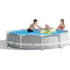Intex Prism Metal Frame Στρογγυλή Πισίνα με Μεταλλικό Σκελετό 366x99εκ. Γκρι