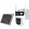 Powertech PT-1547 IP Dual Κάμερα Παρακολούθησης 4G Full HD+ 4MP Αδιάβροχη Μπαταρίας με Αμφίδρομη Επικοινωνία