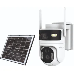 Powertech PT-1547 IP Dual Κάμερα Παρακολούθησης 4G Full HD+ 4MP Αδιάβροχη Μπαταρίας με Αμφίδρομη Επικοινωνία