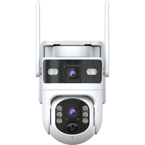 Powertech PT-1547 IP Dual Κάμερα Παρακολούθησης 4G Full HD+ 4MP Αδιάβροχη Μπαταρίας με Αμφίδρομη Επικοινωνία