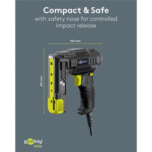 Goobay Tools 2-in-1 Electric Staple Gun Set Corded