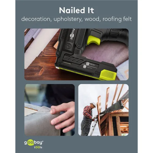 Goobay Tools 2-in-1 Electric Staple Gun Set Corded