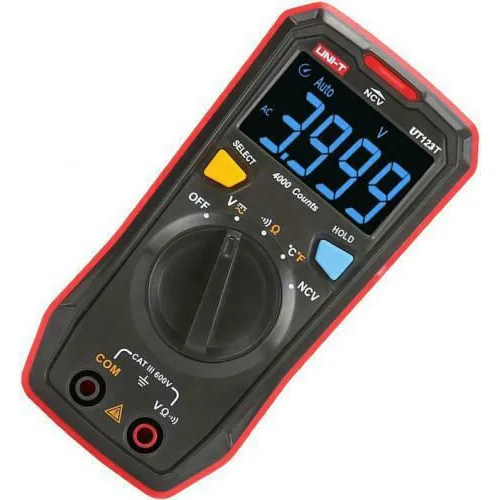 Uni-t Ψηφιακό Πολύμετρο Τσέπης Buzzer Μέτρηση Ac Dc Αντίστασης Ut123t