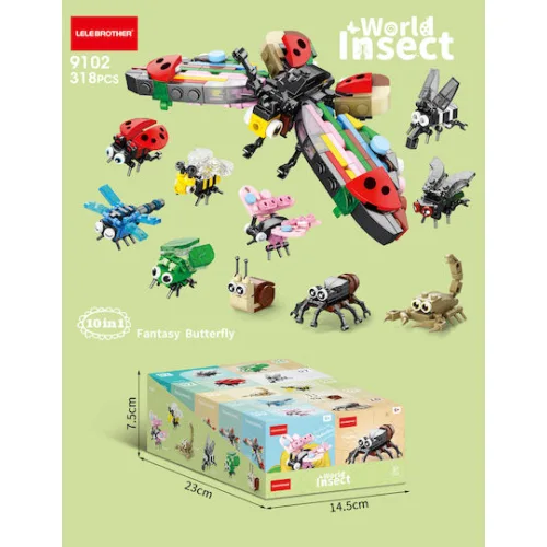Lele Brother Εκπαιδευτικά Τουβλάκια World Insect για 6+ Ετών 318τμχΚωδικός: 9102