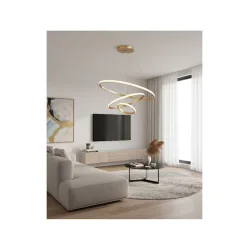 Powertech Ρυθμιζόμενο Κρεμαστό Φωτιστικό Χρυσό LED 60x60εκ. | Εκθεσιακό