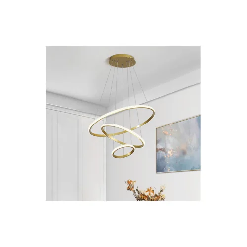 Powertech Ρυθμιζόμενο Κρεμαστό Φωτιστικό Χρυσό LED 60x60εκ. | Εκθεσιακό