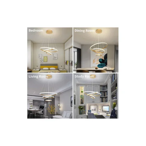 Powertech Ρυθμιζόμενο Κρεμαστό Φωτιστικό Χρυσό LED 60x60εκ. | Εκθεσιακό