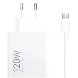Xiaomi Φορτιστής με Θύρα USB-A και Καλώδιο USB-C 120W Power Delivery Λευκός (HyperCharge Combo)