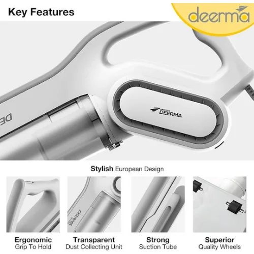 Deerma DX700 Ηλεκτρική Σκούπα 2 σε 1 Stick & Χειρός 600W Ασημί