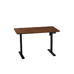 Ηλεκτρικό Γραφείο Gaming Monarch Aion Ξύλινο Walnut Executive Καφέ Μεταλλικά Πόδια Μαύρα & Ρυθμιζόμενο Ύψος 140x60x70εκ