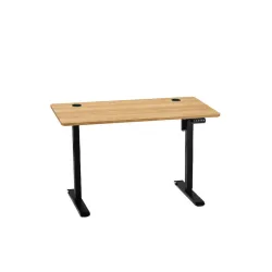 Ηλεκτρικό Γραφείο Gaming Monarch Aion Ξύλινο Oak Fury Καφέ Μεταλλικά Πόδια Μαύρα & Ρυθμιζόμενο Ύψος 140x60x70εκ