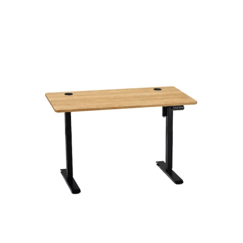 Ηλεκτρικό Γραφείο Gaming Monarch Aion Ξύλινο Oak Fury Καφέ Μεταλλικά Πόδια Μαύρα & Ρυθμιζόμενο Ύψος 140x60x70εκ