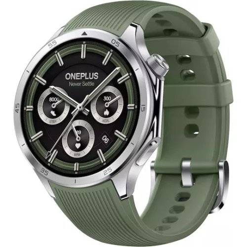 OnePlus Watch 3 Stainless Steel 46mm Αδιάβροχο με Παλμογράφο (Emerald Titanium)