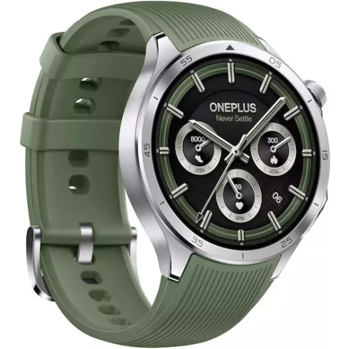 OnePlus Watch 3 Stainless Steel 46mm Αδιάβροχο με Παλμογράφο (Emerald Titanium)