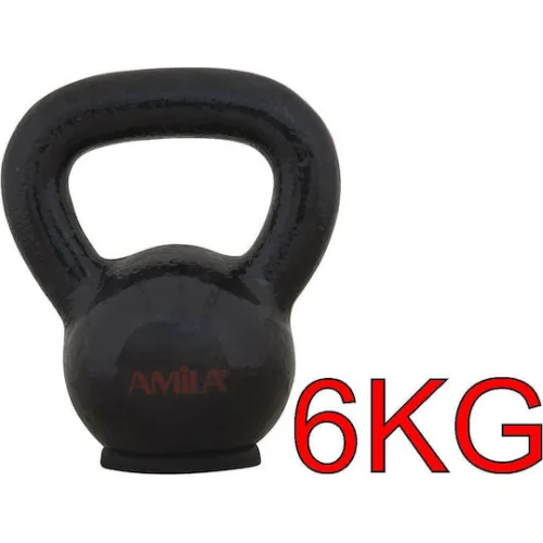 AMILA Kettlebell από Μαντέμι 6kg ΜαύροΚωδικός: 44521