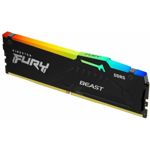 Kingston Fury Beast RGB DDR5 με Module 1x8GB και Ταχύτητα 5600 για DesktopΚωδικός: KF556C40BBA-8