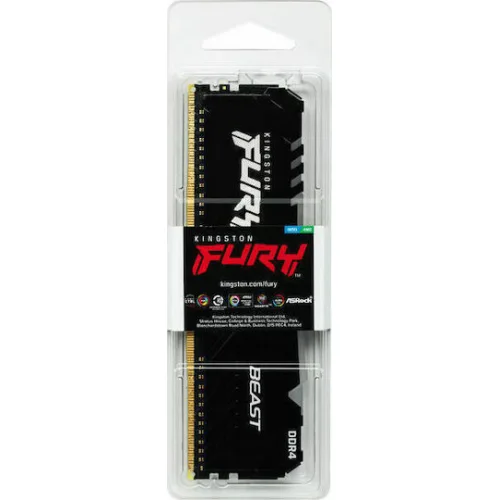 Kingston Fury Beast RGB DDR5 με Module 1x8GB και Ταχύτητα 5600 για DesktopΚωδικός: KF556C40BBA-8