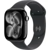 Apple Watch Series 11 Aluminium 46mm Αδιάβροχο με Παλμογράφο (Jet Black Aluminium Case with Black Sport Band - M/L)