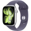 Apple Watch Series 11 Aluminium 42mm Αδιάβροχο με Παλμογράφο (Silver Aluminium Case with Purple Fog Sport Band - S/M)