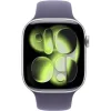 Apple Watch Series 11 Aluminium 42mm Αδιάβροχο με Παλμογράφο (Silver Aluminium Case with Purple Fog Sport Band - S/M)