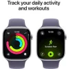 Apple Watch Series 11 Aluminium 42mm Αδιάβροχο με Παλμογράφο (Silver Aluminium Case with Purple Fog Sport Band - S/M)