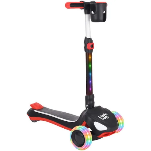 Kiddoboo Παιδικό Πατίνι E-Scooter Trecyclo Τρίτροχο για 5+ Ετών Μαύρο