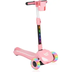 Kiddoboo Παιδικό Πατίνι E-Scooter Trecyclo Τρίτροχο για 5+ Ετών Ροζ