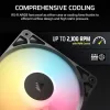 Corsair RS120-Reverse Case Fan με ARGB Φωτισμό και Σύνδεση 4-Pin PWM 3τμχ Λευκό