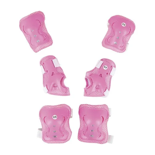 AMILA Παιδικό Σετ Προστατευτικών για Rollers Ροζ LargeΚωδικός: 49045