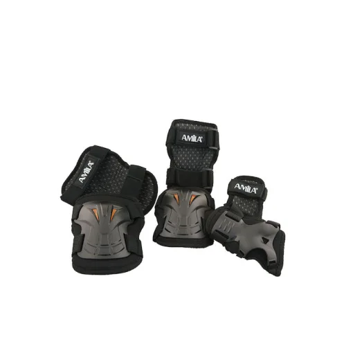 AMILA Παιδικό Σετ Προστατευτικών για Rollers Μαύρο SmallΚωδικός: 49036