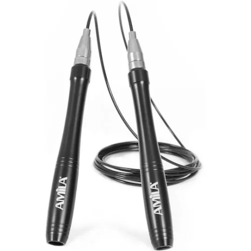 AMILA Speed Rope Powerslim SL Σχοινάκι Ταχύτητας με Βάρος 3m ΜαύροΚωδικός: 84578
