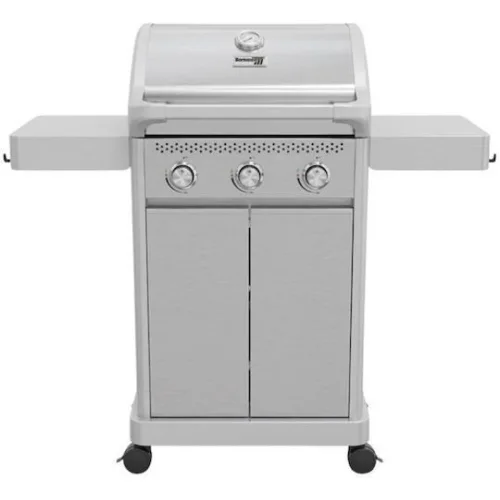 Bormann Elite BBQ7030 Ψησταριά Υγραερίου Μαντεμένιας Σχάρας 60x42εκ. με 3 Εστίες 9kW