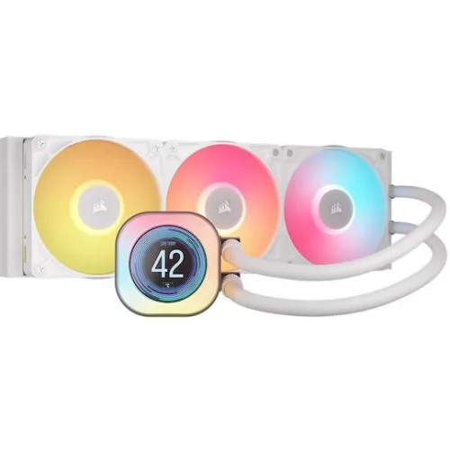 Corsair ICUE Link Titan RX Υδρόψυξη Επεξεργαστή Τριπλού Ανεμιστήρα 120mm για Socket AM4/AM5/1700 με RGB Φωτισμό Λευκή
