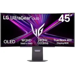 LG UltraGear Ultrawide OLED HDR Curved Gaming Monitor 44.5" QHD 3440x1440 240Hz με Χρόνο Απόκρισης 0.03ms GTG
