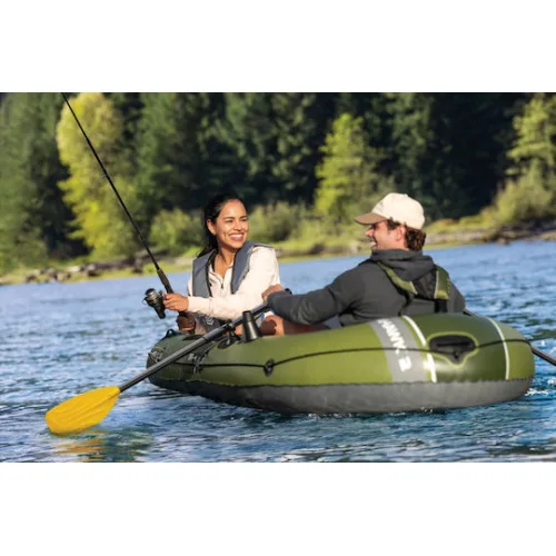 Intex Seahawk 2 Φουσκωτή Βάρκα Πράσινη με 2 Κουπιά & Τρόμπα