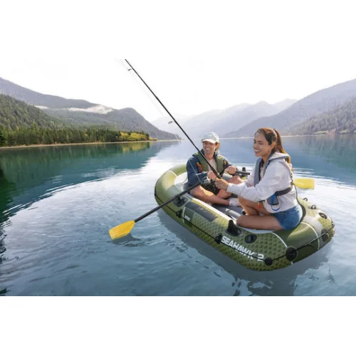 Intex Seahawk 2 Φουσκωτή Βάρκα Πράσινη με 2 Κουπιά & Τρόμπα